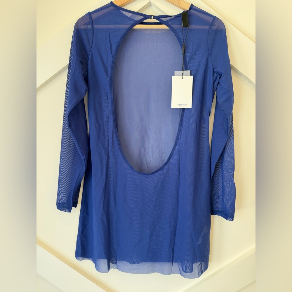 New Bond-eye Gisele Mini Dress Midnight Mesh Size M/L NWT - Picture 3 of 7